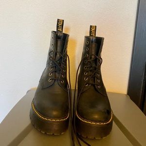 Dr Martens lace up platform boots size 5
